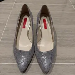 STACCATO パンプス　21.5 シルバーラメのサムネイル