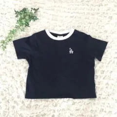 ロサンゼルス・ドジャース LA刺繍ロゴTシャツ リンガーT M ショート丈のサムネイル
