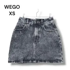 WEGO デニム　スカート　ショート丈　シンプル　黒　グレー　ＸＳ