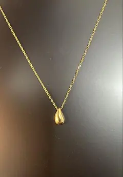 シルバー925 ディアドロップ　ネックレス　ゴールドメッキ　在庫6点のみ！