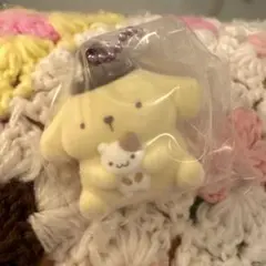 ふわふわフロッキーマスコット　ガチャ　キーホルダー　ポムポムプリン　匿名配送