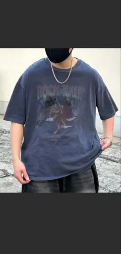 Confirm ピグメント加工 ビッグシルエット半袖バンドTシャツ