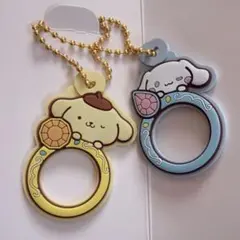 ぷちリングラバーキーホルダー　ポムポムプリン シナモロール