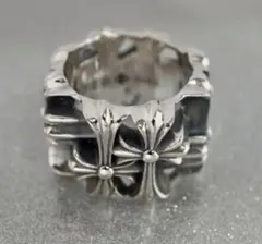 シルバー925　スクエアセメタリーリング　クロスリング　Silver925 CHROME HEARTS クロムハーツ（原本無） SQUARE CEMETERY