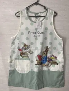 ★I508★新品　少々難あり　ピーターラビット エプロン スモーキーグリーン