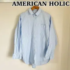 AMERICAN HOLIC アメリカンホリック　ストライプ柄 長袖シャツ