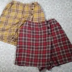 ユニクロ！チェック柄 キュロット 160cm