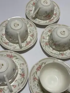 花柄ティーカップセット 5個