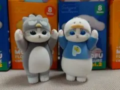 mofusand もふもふフロッキーフィギュア　バッドばつ丸　あひるのペックル