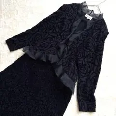 新品タグ HANAE MORI 花柄セットアップ ブラウス スカート38 日本製 