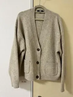 UNIQLO ベージュ スフレヤーンカーディガン XL