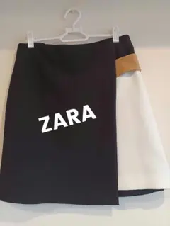 ZARA BASIC アシンメトリースカート Mサイズ　前が少し長いデザイン上品