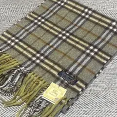 未使用タグ付き　Burberry オールドバーバリー　カシミヤ100%マフラー