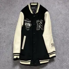 リベット&サージ　スタジャン　美品　フリーサイズ　ミルク　エスプレッソ