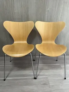 セブンチェア Fritz Hansen 　ナチュラルビーチ　2脚セット②