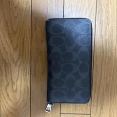 COACH シグネチャー ラウンドファスナー 長財布 ブラック