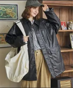 【新品未使用美品✨】フェイクレザーオーバーサイズジャケット