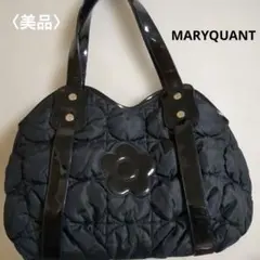 MARY QUANT デイジー柄 トートバッグ ブラックキャンバス - メルカリ