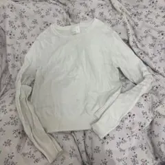 H&M ホワイト ニット 長袖薄手 US XS