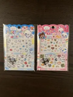 ちゅるりんデコプチステッカー ぷくぷくあわわちゃん 平成ファンシー 2種 セット