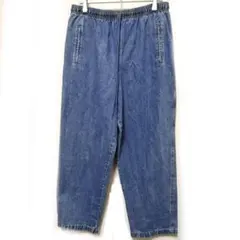 hasting & smith デニム イージーパンツ PM ブルー 綿100%