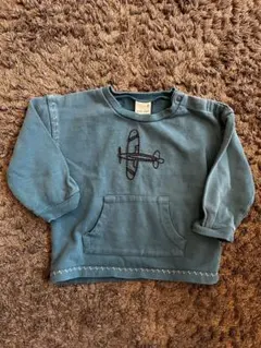 petit main 飛行機刺繍 トレーナー 90