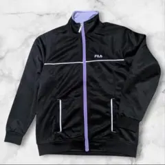 FILA トラックジャケット ジャージ M ブラック×ラベンダー CD775のサムネイル