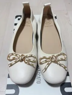 STACCATO フラットシューズ バレエシューズ ♡ホワイト♡24㎝のサムネイル