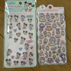ミッキーマウス ぷくぷくシール & 3D立体シール セット