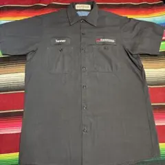 US古着 CHINTAS ワークシャツ　企業物　FIRE STONE ネイビー