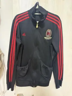 adidas A C MILANジップアップジャケット M 黒/赤