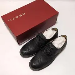 REGAL ブラック ウィングチップ シューズ　23cm