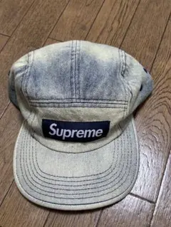 Supreme デニムキャップ レザー ストラップ