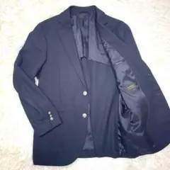 極美品　クリスチャンオラーニ　テーラードジャケット　銀ボタン　2B 背抜き　黒