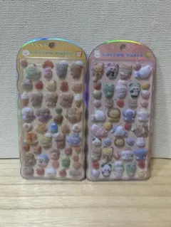【匿名配送】コットン パフィー シール　2枚セット　パン　アニマル　クラックス