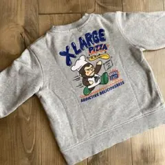 -*読様 XLARGE キッズ トレーナー グレー　120㎝