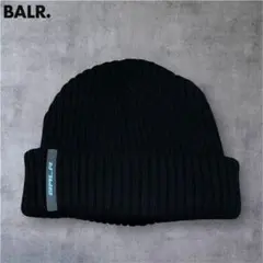 BALR. ビーニー キャップ 黒 HEXLINE BADGE BEANIE