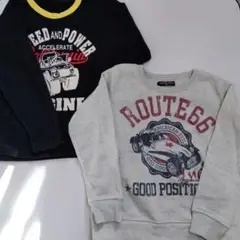 古着130長袖トレーナー2枚FUNNYSTORYPLEVOKIDSCLOTHES