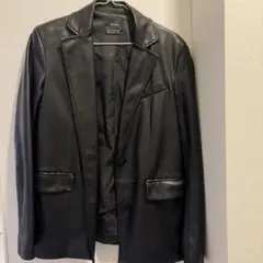 Bershka ブラック レザージャケット ブレザー
