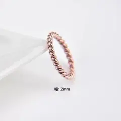 New ロープワイヤーリング ステンレスリング ステンレス指輪 ピンキーリング