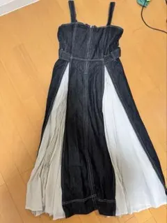 デニムレースワンピース