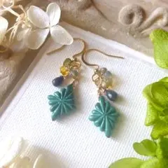 専用です＊14kgf/天然石マラカイトローゼンジとカラーオパール★クリスマス★