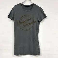 938 EMPORIO ARMANI 半袖カットソー グレー ビーズロゴのサムネイル