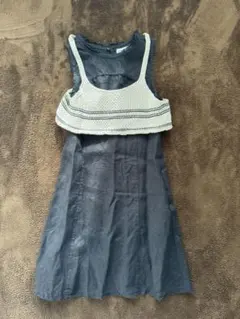 ZARA ダークグレー ノースリーブワンピース 13-14歳
