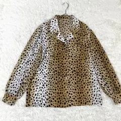 伊太利屋 アニマル柄 レオパード 総柄 長袖シャツ ブラウスのサムネイル