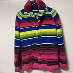カラフルストライプ フリースジャケット