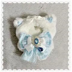 【色違い作成可能】ねこ耳ぬい服 ブルー 水色 10cm