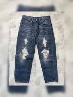 GAP 1969 ダメージDENIMジーンズ　ジーパン　カジュアル　ダークブルー