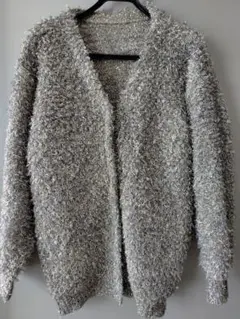 Re：EDIT ラメループミックスニットカーディガン グレー