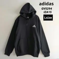 未使用【adidasアディダス】エッセンシャルズ　フリースパーカー　ブラック　L